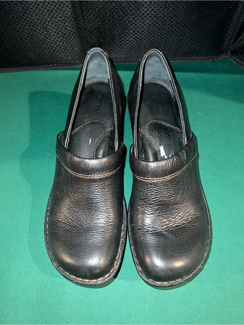Born Dark Brown Leather Clog Mules